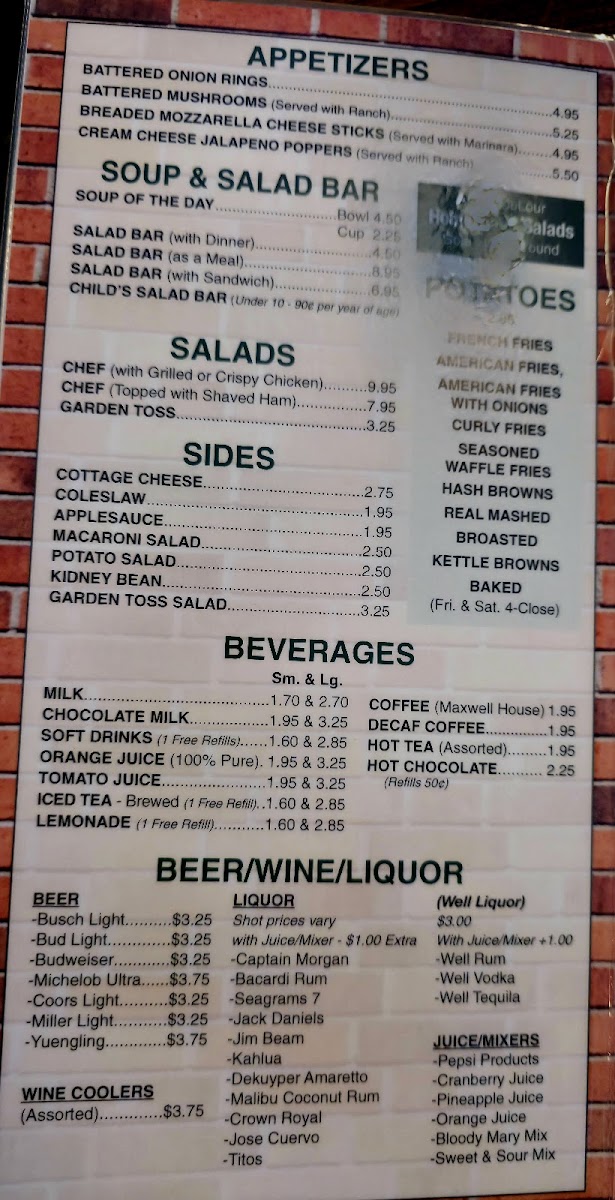 Roger's Harvest House Menu - Image 2